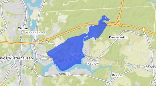 Bodenrichtwertkarte K&ouml;nigs Wusterhausen Zernsdorf